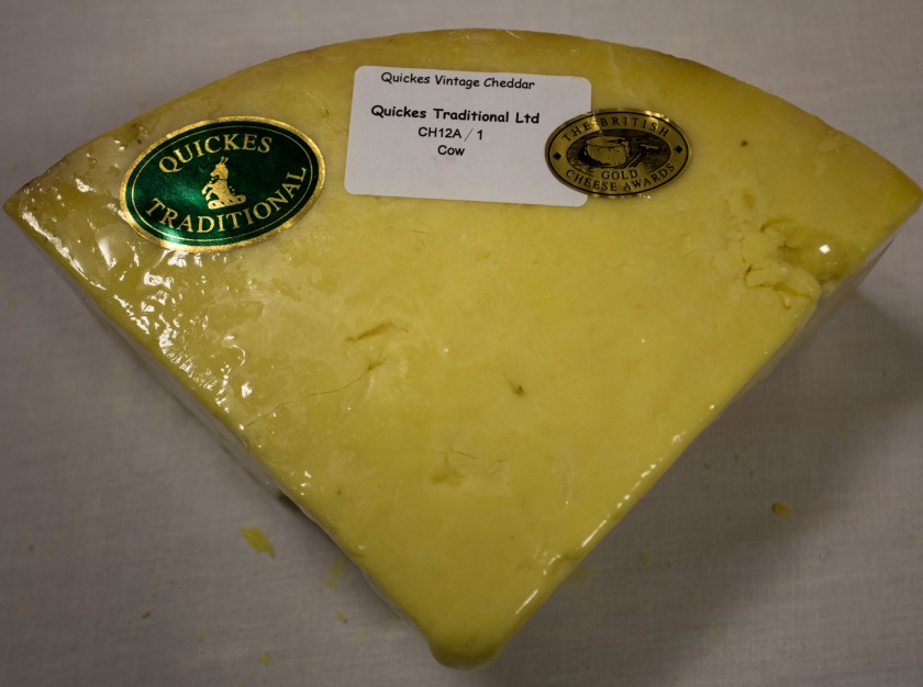 The Conquering Cheddar: Quickes Vintage Cheddar from Devon. Congrats to Mary Quicke! It's a shame they didn't have time to truck some up to the show as the results are known only the night before. 